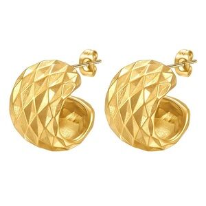 Radiant Gold Geometric Earrings